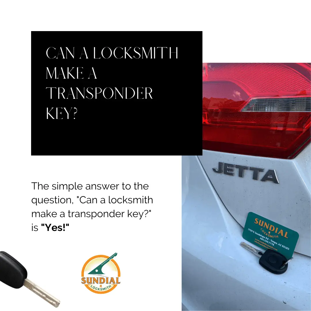 can a locksmith make a transponder key