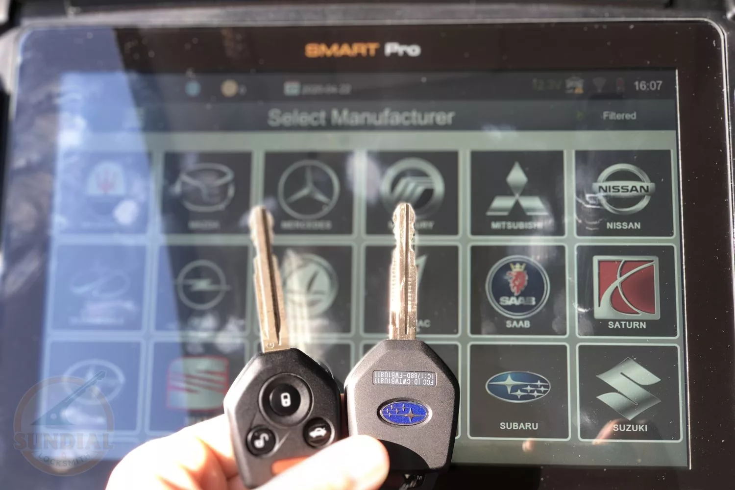 Automotive key programming interface for various manufacturers