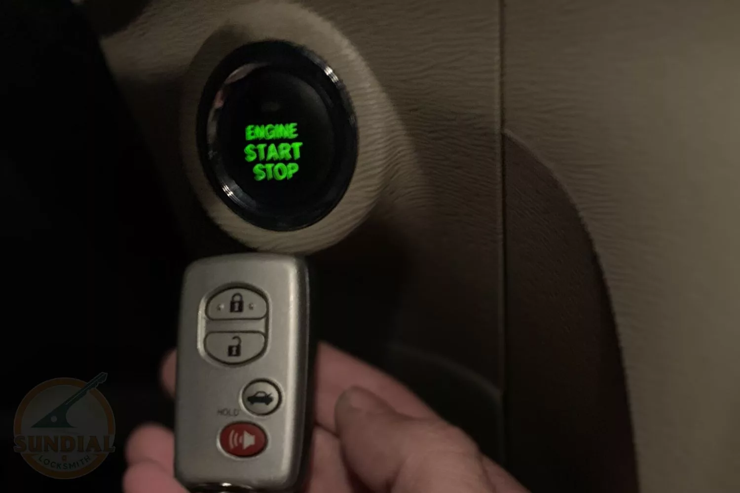 Modern vehicle with keyless entry and push-start system