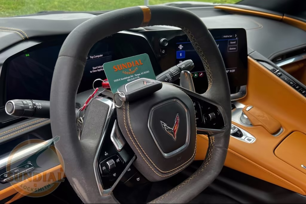Luxury car interior dashboard